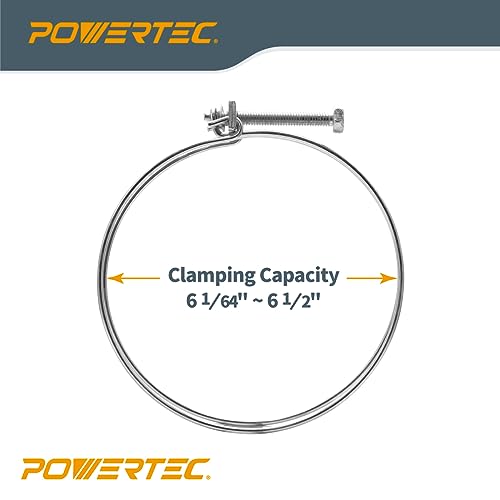 Collier de serrage pour tuyau d'évacuation de sécheuse et ventilation POWERTEC 10 pcs - 3
