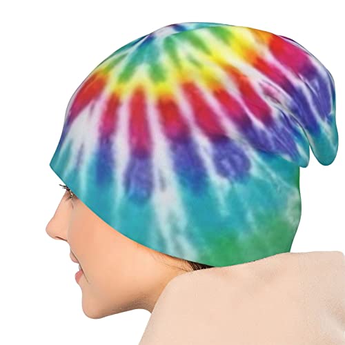 Tie Dye Beanie Chemo Hat Cancer Headwear Knitted Hats Baggy Slouchy Scarf Cap For Adults Women Men #TOP5