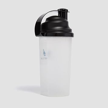 Myprotein Supplement Shaker, MixMaster, 23.6oz, Plastic Bottle with Mesh Blender, Clear/Black, Screw-Top Lid, Adult, Dishwasher Safe