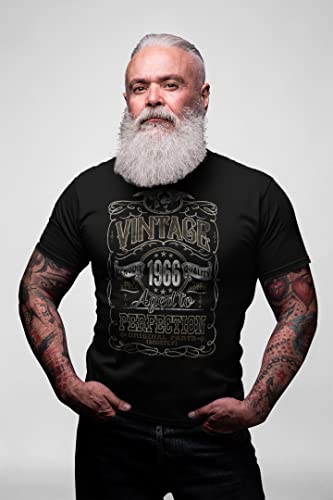 60th Birthday Gift Shirt for Men - Vintage 1966 Aged to Perfection - Brown-005-XL