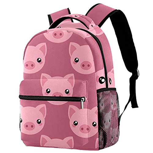 Sac à dos d'école cochon rose pour transporter les livres au primaire