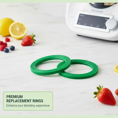 AEUXZA Set de 2 Anillos de Sellado de Repuesto para Thermomix TM5 TM6 – Junta de Silicona para Cuchillas – Accesorios Antifugas para Robots de Cocina Bimby, Verde - imagen 4