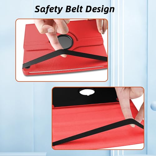 Image of TGK 360 Rotatable Flip Cover for Samsung Galaxy Tab A11+ Plus 11 Inch 2025 Case /Galaxy Tab A9 Plus 2023 (Red)