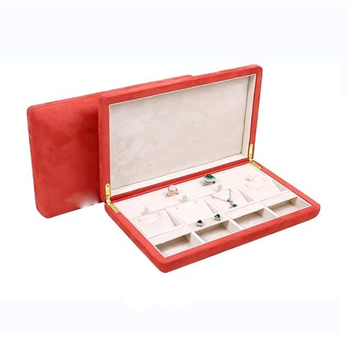 ZengL263NgS jewellery stand Milan Velvet Jewelry Display Box Plate Necklace Pendant Storage Ring Display Prop for Display and Storage