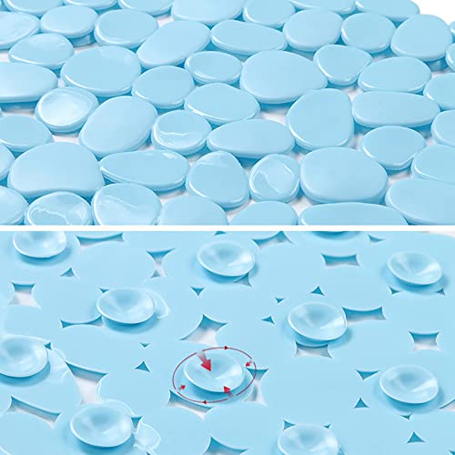 Tapis de douche carré 54x54 cm blanc antidérapant et lavable