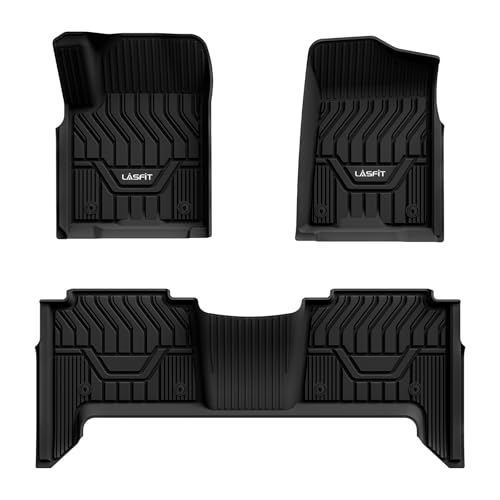 LASFIT Alfombrillas para Armada / QX80 2019-2020, revestimientos de Piso TPE Resistentes para Todo Tipo de Clima, 1ª y 2ª Fila, Color Negro