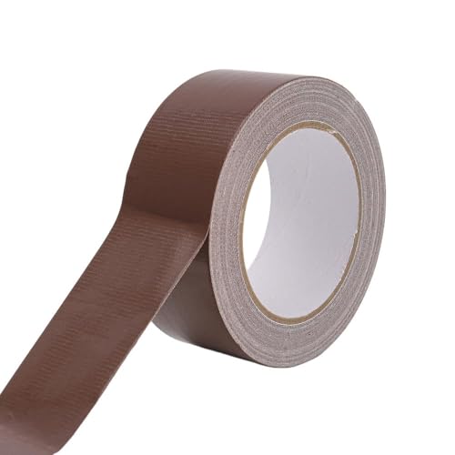 Image of Heavy Duty Duct Tape 1 Inch X 44 Yards, Multi Purpose Dark Brown Duct Tape, No Residue, Waterproof and Tear by Hand - for Repairs, Industrial, Professional Use