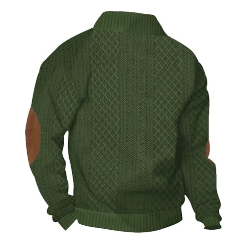 Long Sleeve Shrits for Men Stand Collar Corduroy Sweatshirt Casual Quater Button Pullover Fashion Print Sweatshirts3
