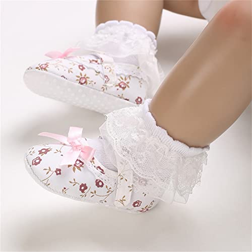 Spring and Summer Children Infant Toddler Shoes Girl Sports Shoes Flat Bottom Round Toe Light Flower First Shoes Walking4