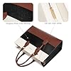 LOVEVOOK Laptop Bags 15.6 Inch for Women, Ladies Work Tote Bag for Office Business School Uni, Large Totes Handbags PU Leather, Womens Waterproof Shoulder Bag with Adjustable Straps & Purse #5