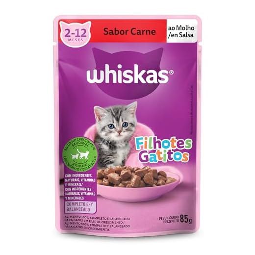 Ração Úmida Para Gatos Whiskas Sachê Carne ao Molho Filhotes 85g
