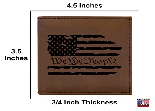 Rogue River Tactical USA American Flag We The People Constitution Men's Leather Bifold Wallet RFID Gift For Him Dad Father United States Billfold Patriotic3