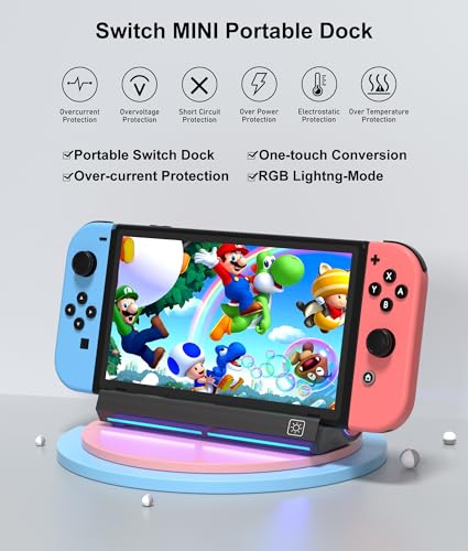 Switch Dock Compatible for Switch/Switch OLED,Rapell Switch Docking Station Support 4K HDMI/1080P/60Hz Output(Not Include HDMI Cable and AC Adapter) - Image 4