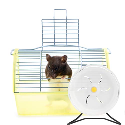 POPETPOP 1 St Hamster Loopwiel Hamster Dempwiel Speelgoed Hamster Stil Loopwiel Gerbils Oefenwiel Hamster Rollend Wiel Speelgoed Cavia Wiel Oefening Plastic Rennen Wit Ufo-wiel - Image 4