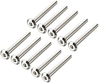 sourcing map M6x60mm Furniture Bolts Hex Socket Screws Fastener Carbon Steel 10pcs
