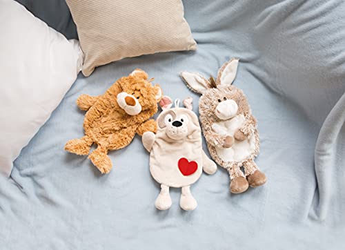Wärmflasche Hund 300ml 34cm figürlich beige - 2 in 1 - Weiches Kuscheltier & Wärmflasche für Mädchen & Jungen - Plüschtier Bettflasche ab 10 Monate