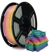 FLASHFORGE Rapid PLA Gradient Filament 1.75mm Rainbow Candy, Transform Colors Smoothly & Fast, Hi...