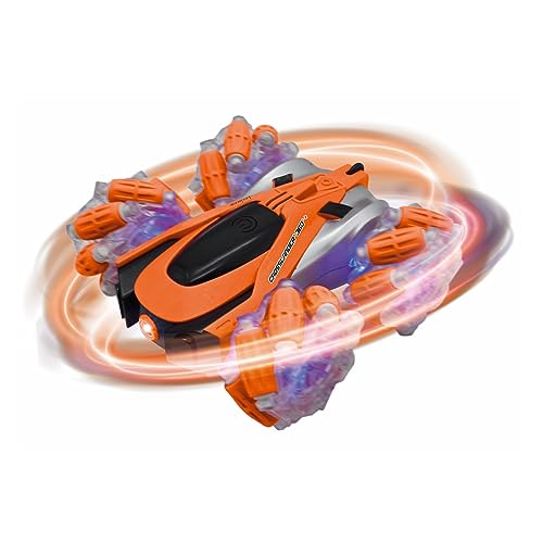 LEXIBOOK, Crosslander®, Glow-in-the-dark radio control car, remote control, rechargeable, electronic action game, Orange/Black, RC21 - Image 2
