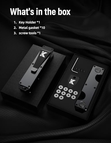Image of Key Organizer Key Holder Compact Key Case Minimalist Metal Key Chain Key Holder for Keychain Secures 8-10 Keys EDC