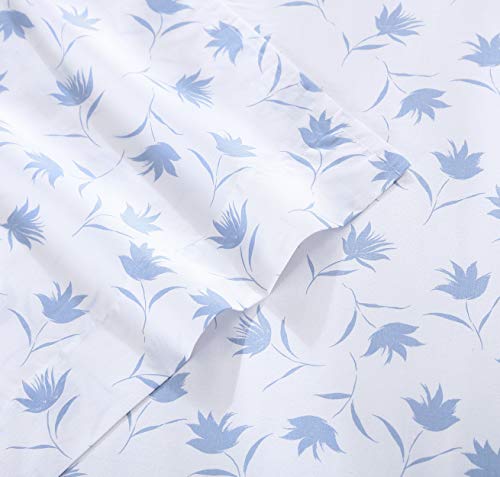 Image of Stone Cottage - King Sheets, Cotton Percale Bedding Set, Crisp & Cool Ideal Bedding Set (Floral Breeze, King)