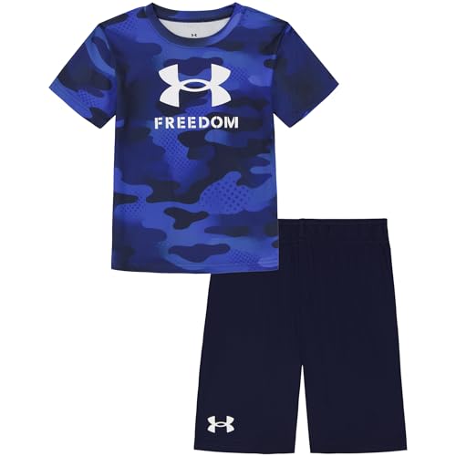 Image of Under Armour Boys' 2-Piece Short Sleeve T-Shirt and Shorts Set, Outdoor Collection