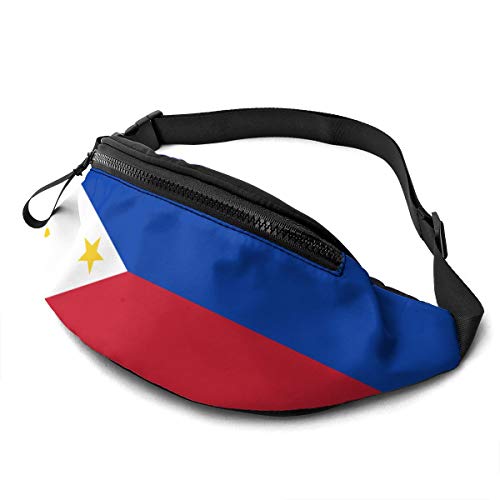 per Uomo Donna Bandiera delle Filippine con Cintura Tasca a Tracolla Regolabile Borsa a sul Petto per Viaggiare Escursionismo Ciclismo Corsa