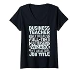 Photo Gallery donna wizard job title quote - funny business teacher maglietta con collo a v Photo Gallery donna wizard job title quote - funny business teacher maglietta con collo a v