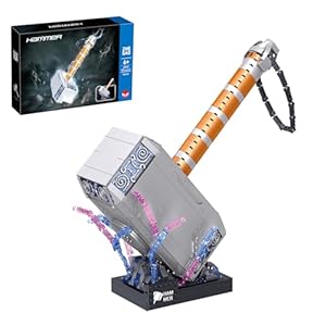 975PCS Thor Battle Hammer Building Blocks Toys,Creative Super Hero Building Set, Best Gift for 6+ Boys, Girls or Adults