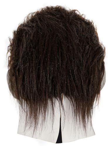 AENEY Horror Killer Halloween Maske Latex Scary Cosplay Requisiten Horror White Face Vollkopfmaske mit Haaren