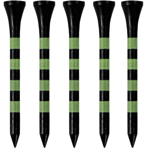Zivisk Wooden Golf Tees 3-1/4" 100 Count 83mm Black