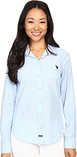 U.S. Polo Assn. Junior's Vertical Stripe Poplin Long Sleeve Shirt