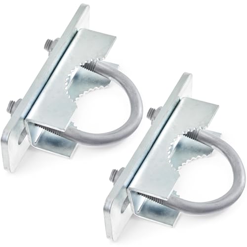 Shimeyao 2 Pcs Chain Link Fence Adjustable Galvanized Gate Latch Stopper Stop Fits for 1-3/8
