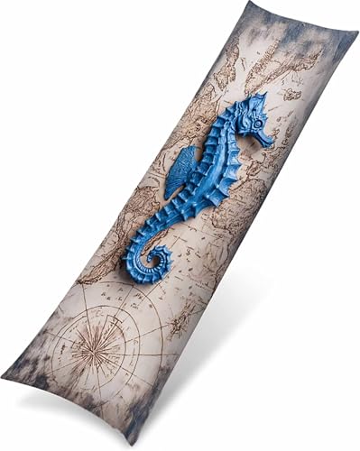 Housse de coussin 60x180cm bleu en velours rectangulaire pour canapé