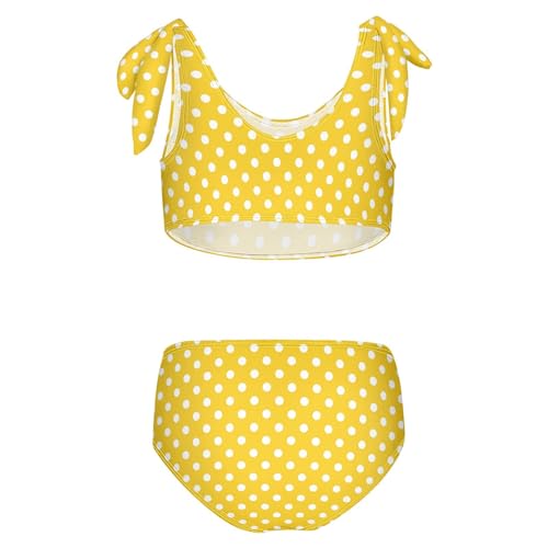 Image of Girls Tankini Swimsuit Bathing Suit Two Piece Bikini Summer Beach Swimwear with Adjustable Strap 3-12 Years Solid Color