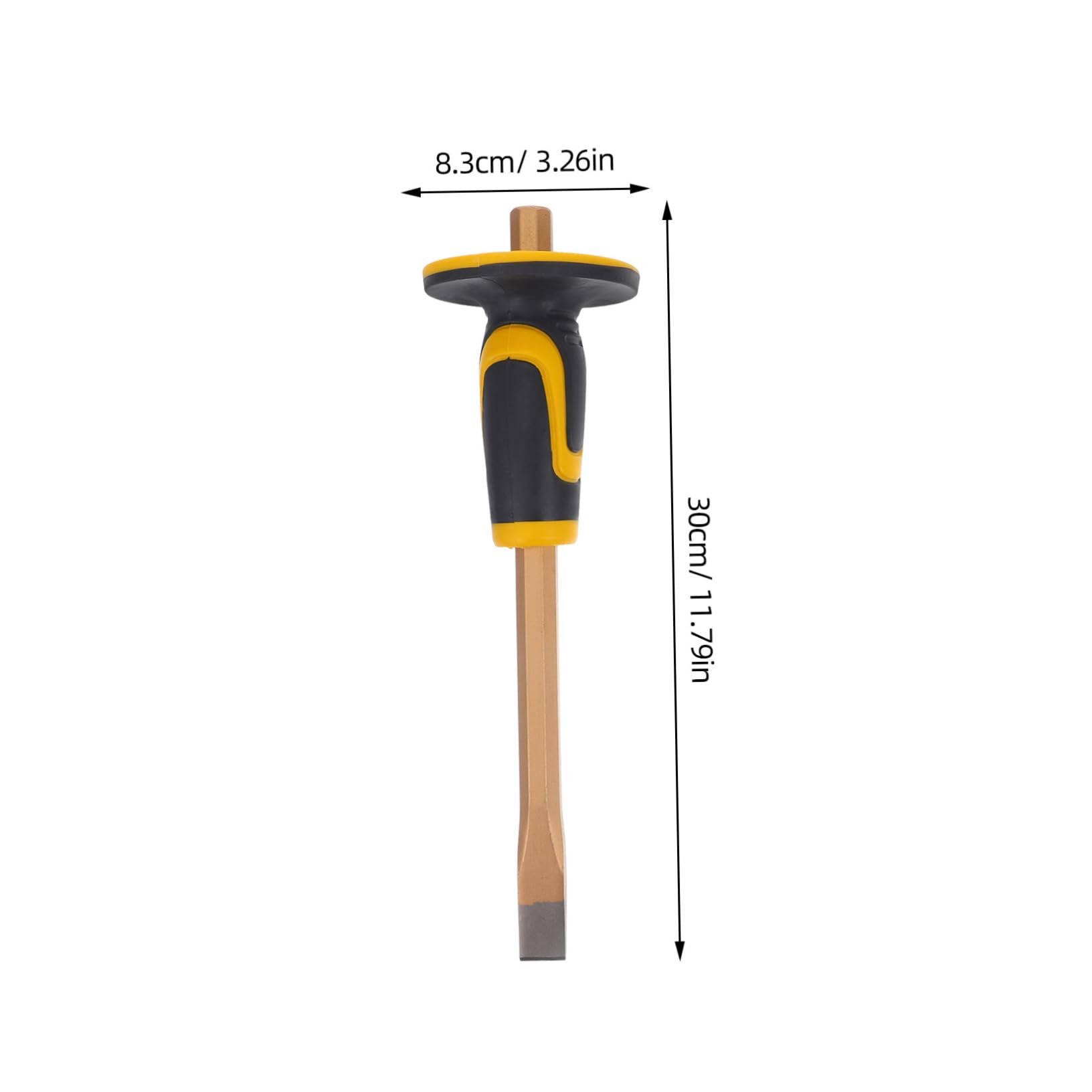 PartyKindom 3pezzi Scalpello Per Muratura Con Protezione Utensile e Appuntito Per e Chisel Heavy Duty Per Falegnameria e