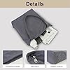 CNMTCCO Sac Fourre Tout Tote Bag Fermeture Eclair Grand Sac Cabas En Velours Côtelé Pour Femme - Sac À Main Avec Fermeture Éclair, Poches et Compartiments - Idéal Pour École, Travail, Shopping(Grigio) #4