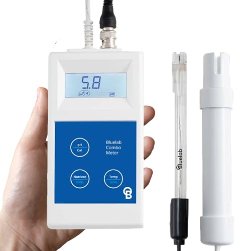 Bluelab METCOM Combo Meter - Wasser und Pflanzen Messgerät zum Test pH, Temperatur & EC (TDS) für Hydrokultur System, Aussenbereich Grow Box & Indoor Garten, Messen Hydroponic Gewächshaus Dünger