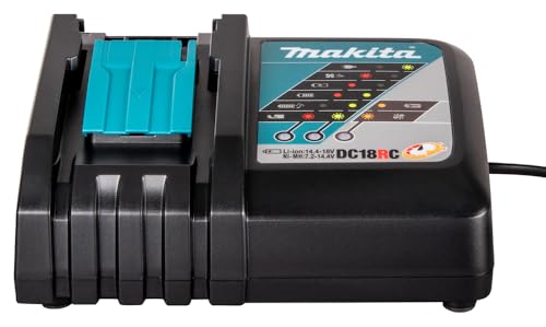 Image of MAKITA DC18RC Charger 7.2-18V Output 120V Input NEW | Optimum quick charger, 18 V lithium-ion, built-in cooling fan, also charges 14.4 V