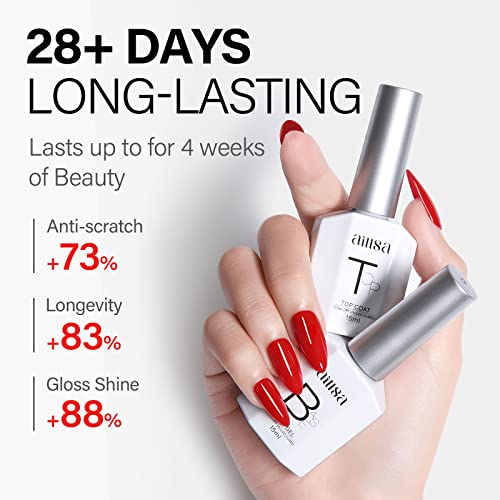 AILLSA Gel Top Coat And Base Coat Gel Nail Polish, 2 x 15 ML Base and Top Coat Gel polish UV/LED Soak Off, Gel Base Coat, No Wipe Top Coat for Builder Gel, Gel Polish, DIY Nail Art at Home - Image 6