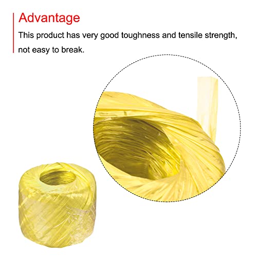 Meccanixity Polyester Nylon Plastic Rope Twine Household Bundled For Packing Gardening Craft,350M Length,Yellow #TOP2