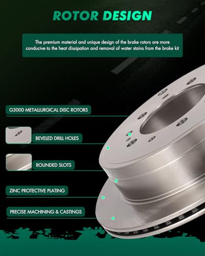 Image of SCITOO Brake Kits Front Rear Brake Rotors Brake Pad:31483;31482;D1303;D1304 | Fit For Lexus For LX570 2016-2019,For Toyota For Land Cruiser 2016-2019,For Sequoia 2008-2019,For Tundra 2007-2019