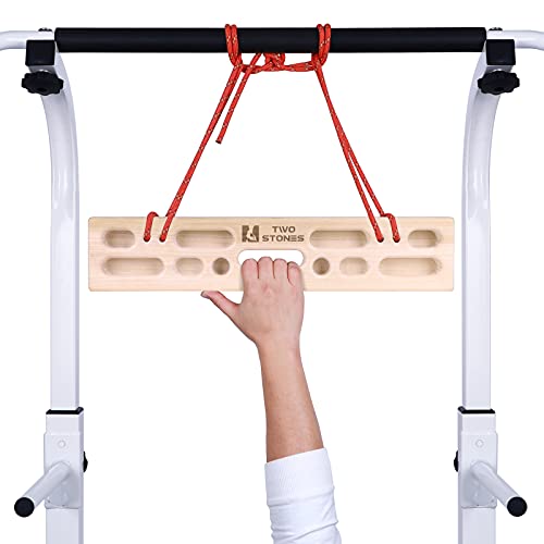 TWO STONES Portable Fingerboard as Rock Climbing Training Boards with Edges and Pockets, Portable Climbing Hangboard as Rock Climbing Finger Strengthener Training Indoor and Outdoor