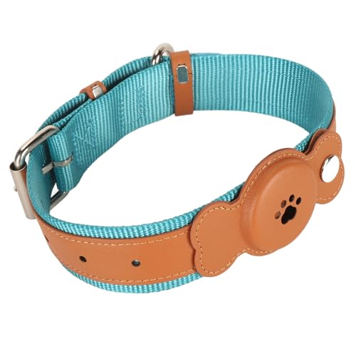 Collier pour chien robuste et réglable en cuir marron résistant à l'eau
