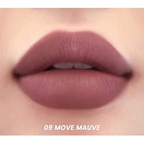 Peripera New Ink Velvet Intense Lipstick, High Pigment Color, Longwear, Weightless, Not Animal Tested, Gluten-Free, Paraben-Free, 0.13 Oz (009 Move Mauve) #TOP2