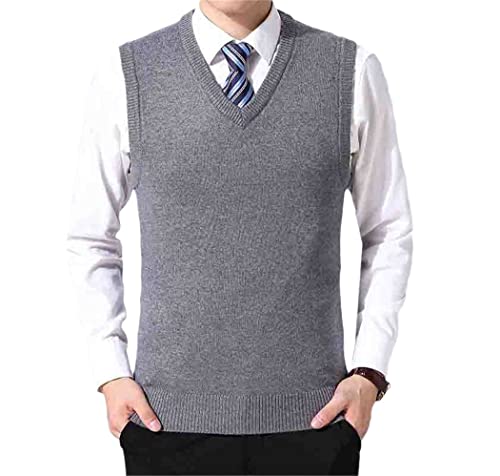 Gilet en tricot sans manches homme idéal pour les journées fraîches au bureau