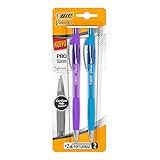 BIC Portaminas Velocity Pro Mina de 0.5 mm Mecanismo Retráctil Escritura de Precisión Grip para Mejor Agarre 2 Piezas...