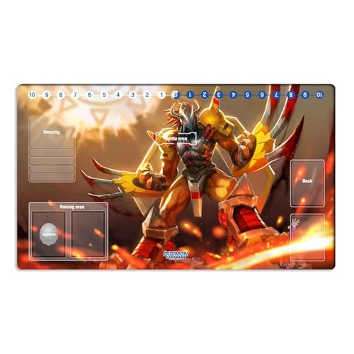 Mlikemat New DTCG Duel Playmat Digimon Wargreymon Anime Trading Card Game Mat Pad + Free Mat Bag