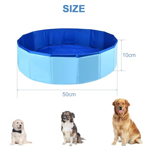 Hundepool 50 * 10 cm, faltbarer rutschfester Planschbecken für Hunde