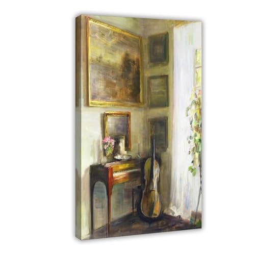 Toile avec violoncelle Carl Holsøe décoration murale haut de gamme 61x91 cm