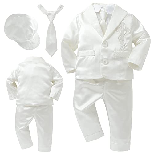 Booulfi Baptism Outfits For Boys Baby Boy Christening Outfit White Clothing Newborn Suit Blessing Gifts #TOP3